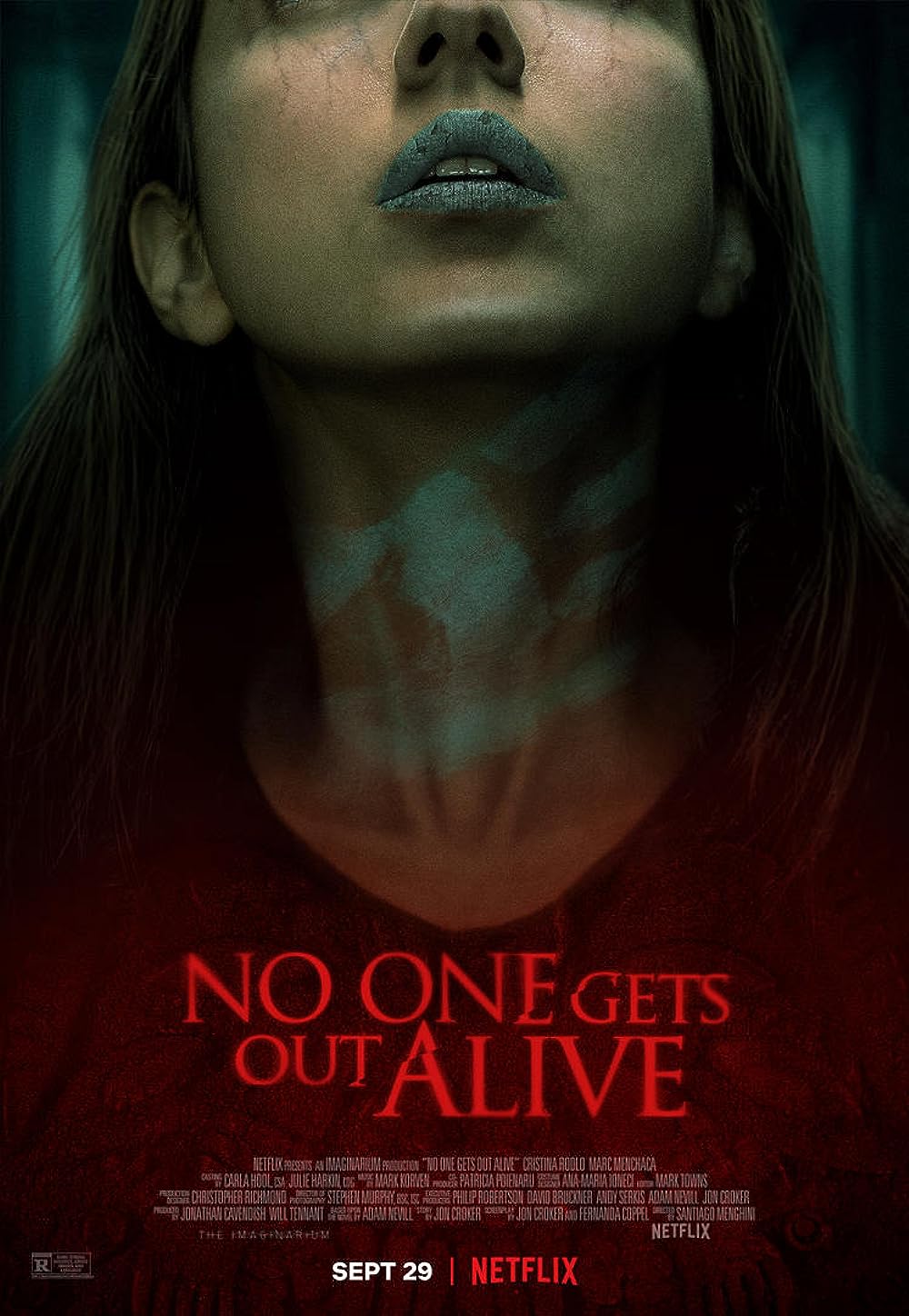 No One Gets Out Alive: Ambar, an undocumented Mexican immigrant, finds herself in a nightmare after moving into a run-down Cleveland boardinghouse following her mother`s death. Eerie occurrences both inside and outside the boardinghouse shroud her in fear. Mysterious cries and haunting visions begin to haunt her nights, including unsettling dreams of her mother`s deathbed.